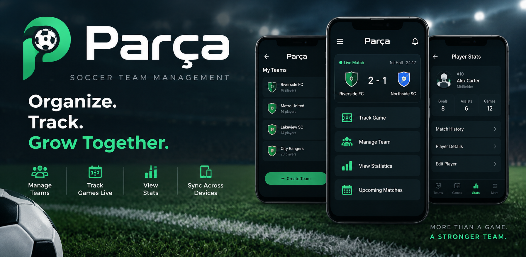 Parça Soccer Management app